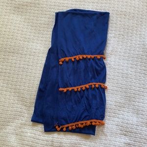 Blue and orange scarf